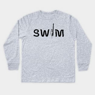 boy SWIM Total Fish! Kids Long Sleeve T-Shirt